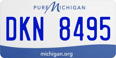 MI license plate DKN8495