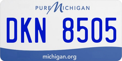 MI license plate DKN8505
