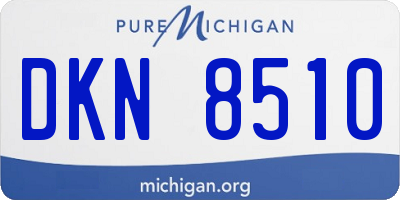 MI license plate DKN8510