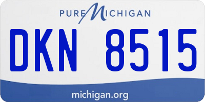 MI license plate DKN8515
