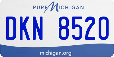 MI license plate DKN8520