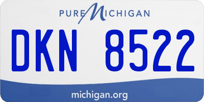 MI license plate DKN8522