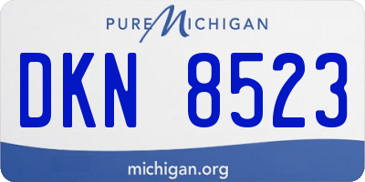 MI license plate DKN8523