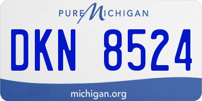 MI license plate DKN8524
