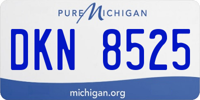 MI license plate DKN8525