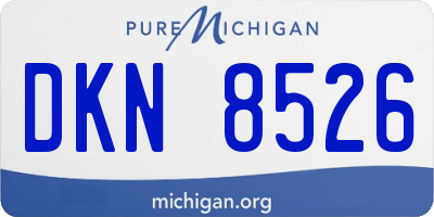 MI license plate DKN8526