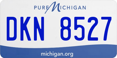 MI license plate DKN8527