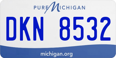 MI license plate DKN8532