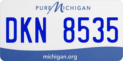 MI license plate DKN8535