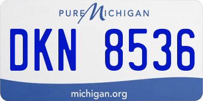 MI license plate DKN8536