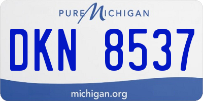 MI license plate DKN8537