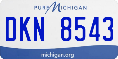 MI license plate DKN8543