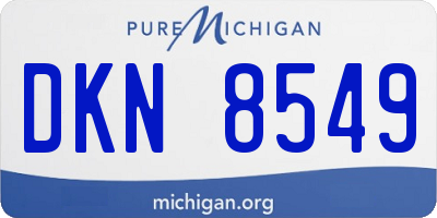 MI license plate DKN8549