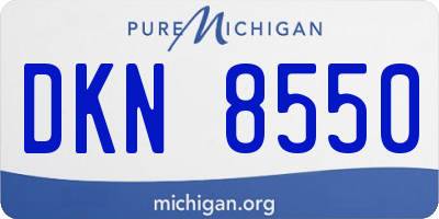 MI license plate DKN8550