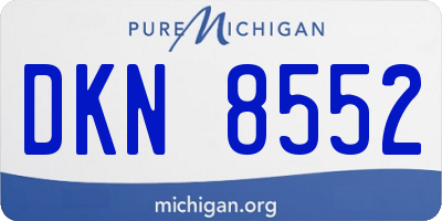 MI license plate DKN8552