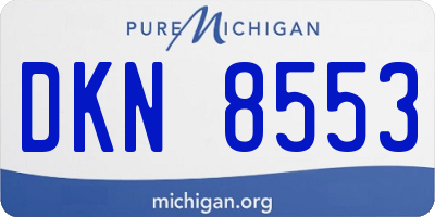 MI license plate DKN8553