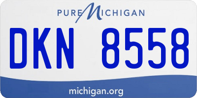 MI license plate DKN8558