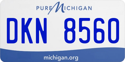 MI license plate DKN8560