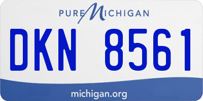 MI license plate DKN8561
