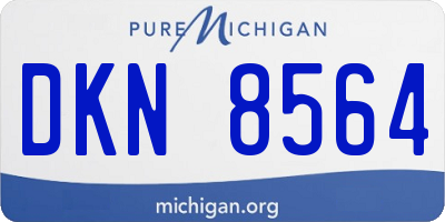 MI license plate DKN8564