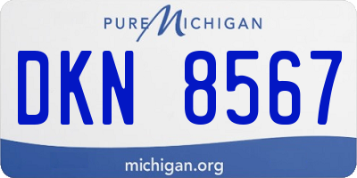 MI license plate DKN8567
