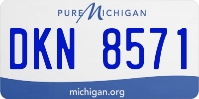 MI license plate DKN8571