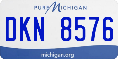 MI license plate DKN8576