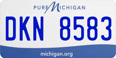 MI license plate DKN8583