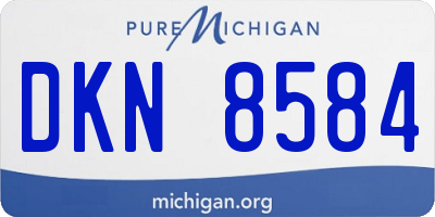 MI license plate DKN8584