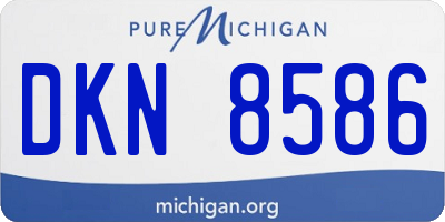 MI license plate DKN8586