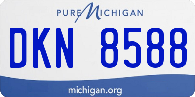 MI license plate DKN8588