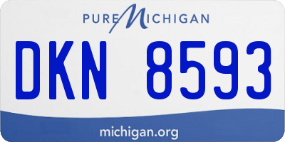MI license plate DKN8593
