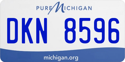 MI license plate DKN8596