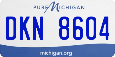 MI license plate DKN8604