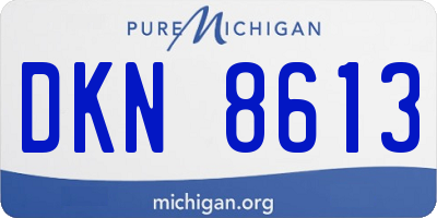 MI license plate DKN8613
