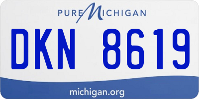 MI license plate DKN8619
