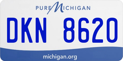 MI license plate DKN8620
