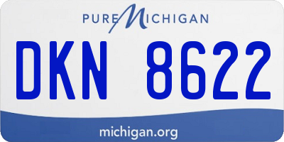 MI license plate DKN8622