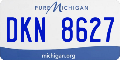 MI license plate DKN8627