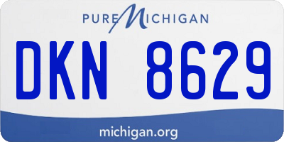 MI license plate DKN8629