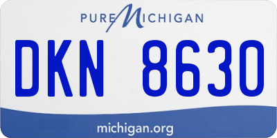 MI license plate DKN8630