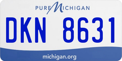 MI license plate DKN8631