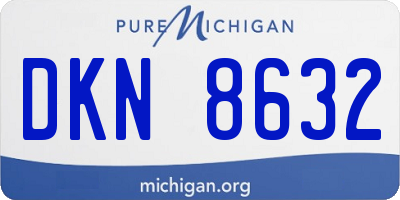 MI license plate DKN8632