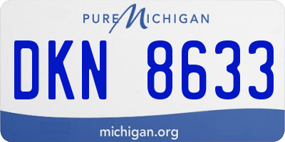 MI license plate DKN8633