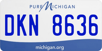 MI license plate DKN8636