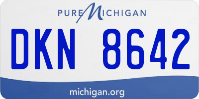 MI license plate DKN8642