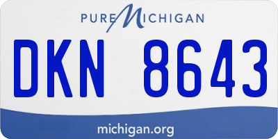 MI license plate DKN8643