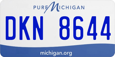 MI license plate DKN8644