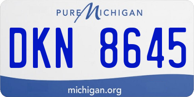 MI license plate DKN8645