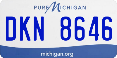 MI license plate DKN8646
